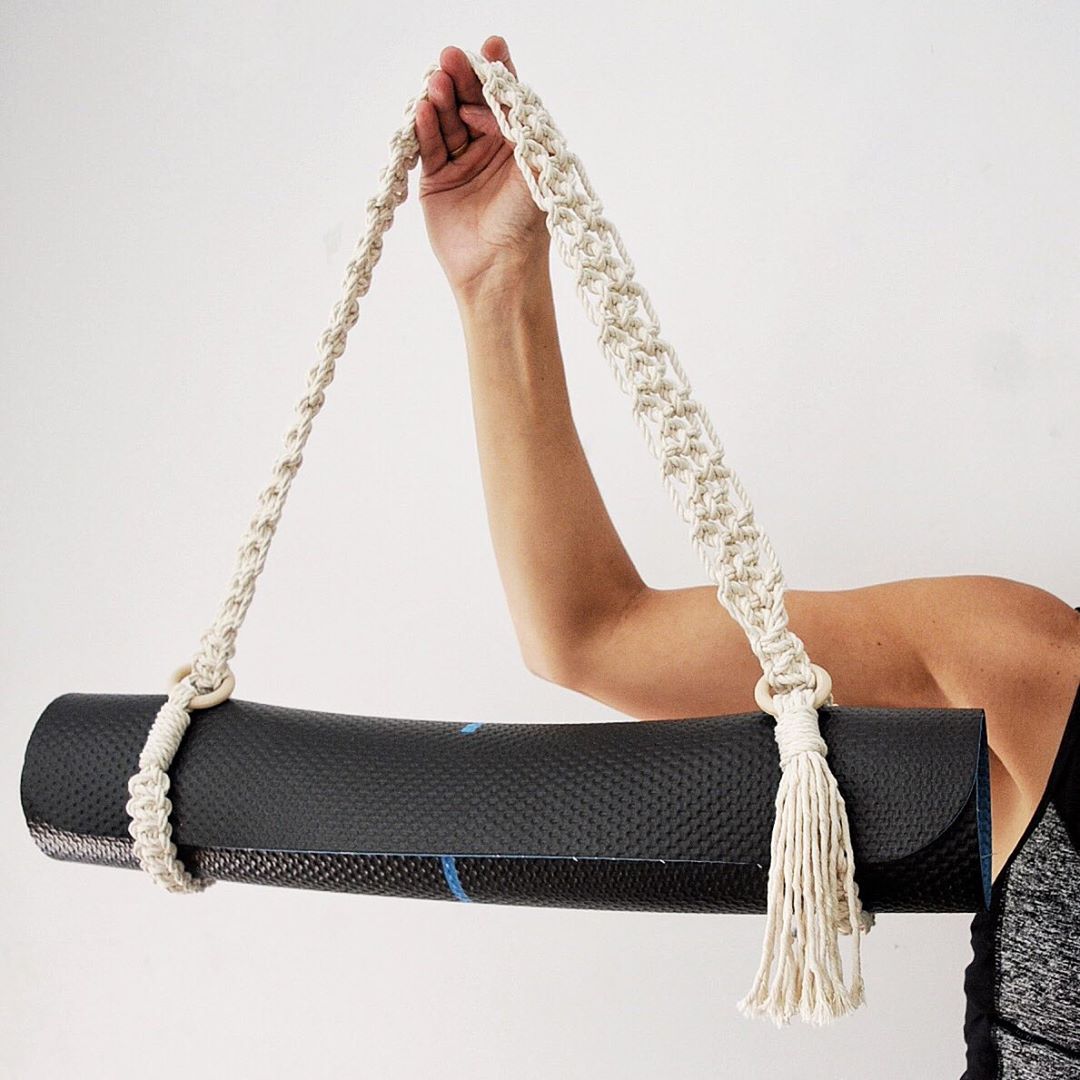 Yoga Mat Carry Strap Handmade Boho Crochet Macrame Adjustable Shoul