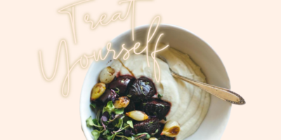 dairy free celery root mash and roasted beets