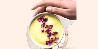 golden turmeric latte vegan drink